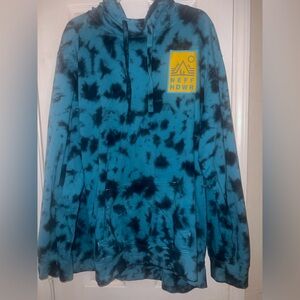 Neff HDWR men’s hoodie size 3x in the color blue and black tie-dye